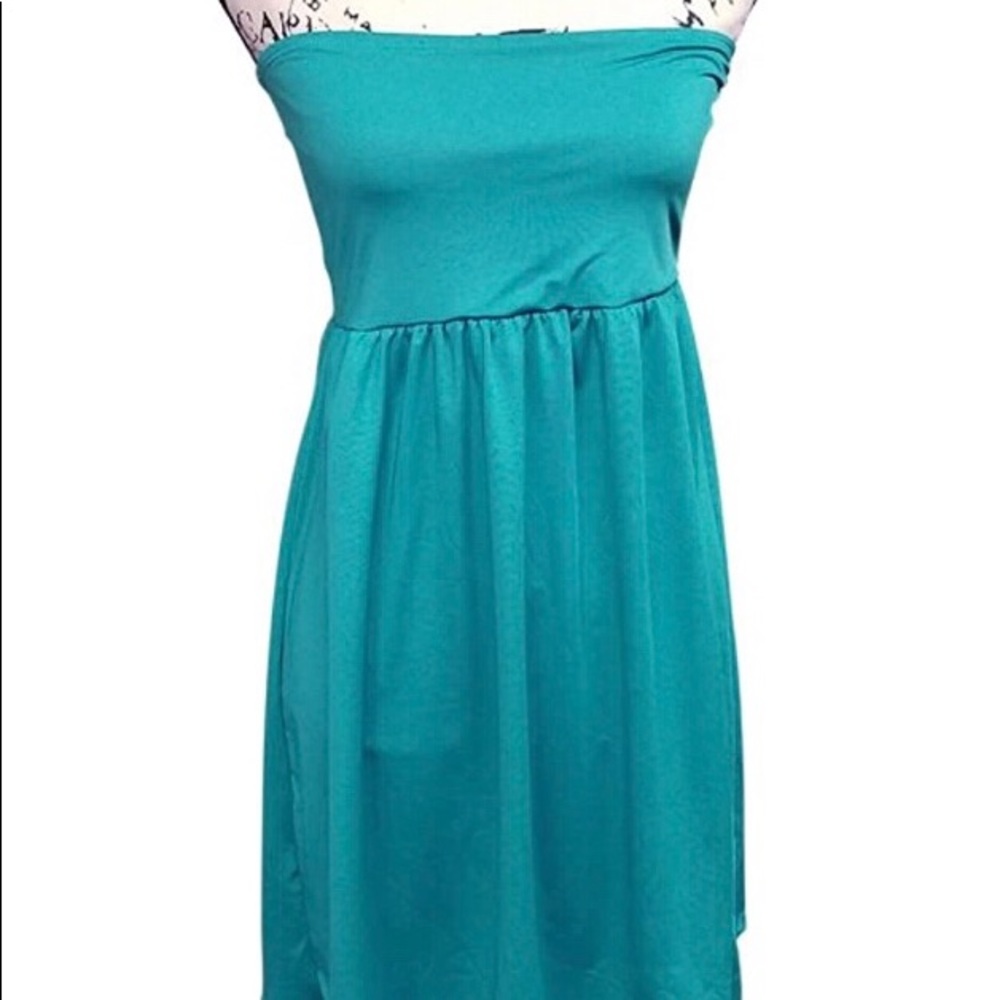 Coral Palms Strapless Cover Up